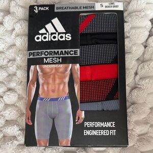 Adidas Men's Mesh Boxer Briefs 3-Pack - Black, Red, Gray